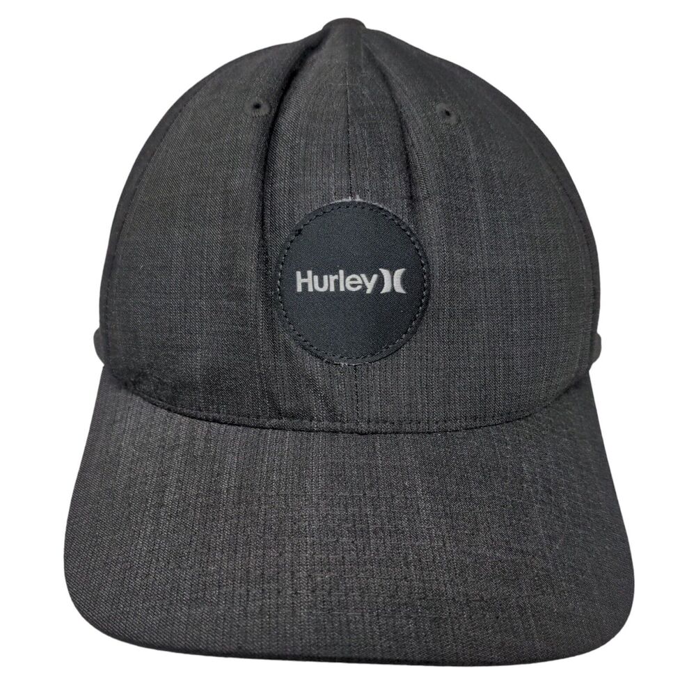 Hurley Men's 20 Dri Snapback Hat Gray Adjustable Patch Logo Poly Blend